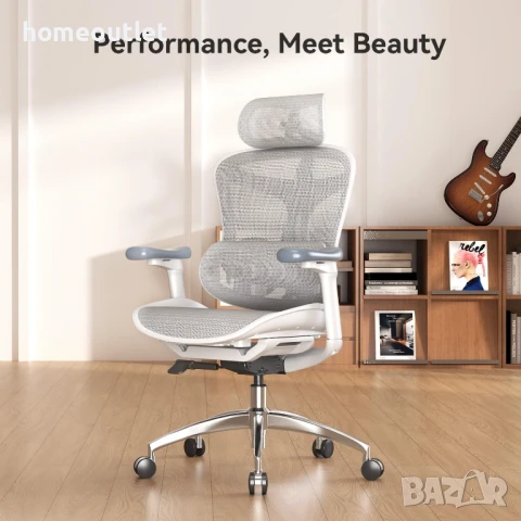 ПРОМОЦИЯ Ергономичен офис стол със саморегулираща се лумбална опора SIHOO DORO-C300L-A3-002, снимка 2 - Столове - 50708653