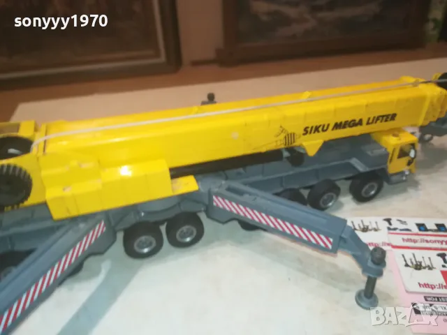 SIKU MEGA LIFTER-МЕТАЛЕН КРАН ОТ ФРАНЦИЯ 1808241046, снимка 6 - Антикварни и старинни предмети - 46942215