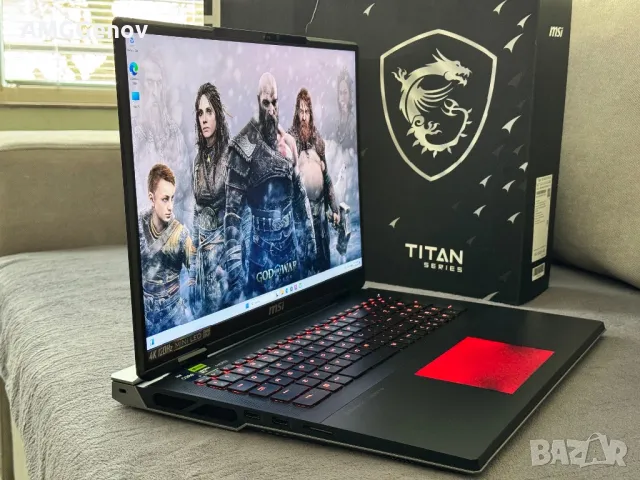 18’ 4К/UHD+/RTX 4090 16GB/192GB DDR5 Ram/Msi Titan/i9-14900HX/2TB SSD, снимка 3 - Лаптопи за игри - 48626221