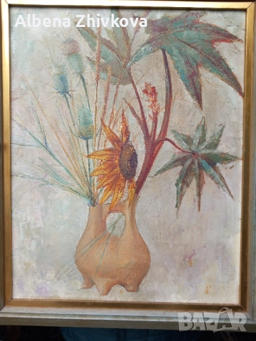 натюрморт масло на платно, снимка 2 - Картини - 51960882