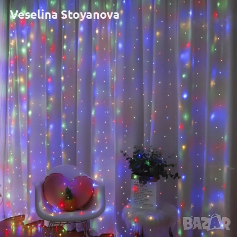 Коледни лампички с 300Led лампи 3 метра на 3 метра , снимка 4 - Декорация за дома - 52638493