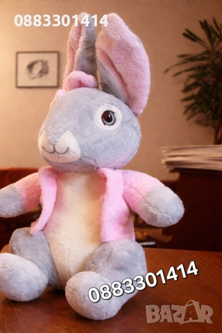Зайче Питър, Плюшени Син, Розов , снимка 2 - Плюшени играчки - 54068857