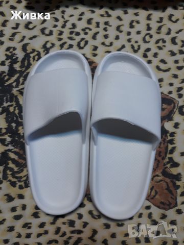 Бели летни чехли, снимка 5 - Чехли - 46415328