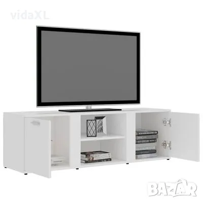 vidaXL ТВ шкаф, бял, 120x34x37 см, инженерно дърво(SKU:801161), снимка 3 - Шкафове - 49061802