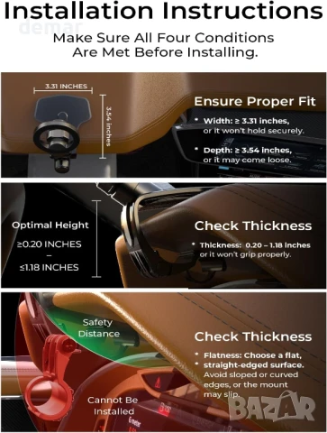 LISEN Автомобилна стойка за телефон с щипка MagSafe, снимка 2 - Аксесоари и консумативи - 50601188