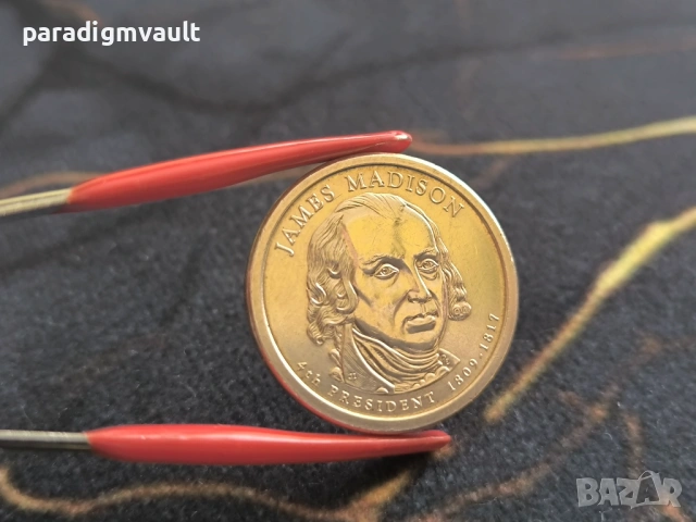 Монета - САЩ - 1 долар (Джеймс Мадисън) UNC | 2007г.