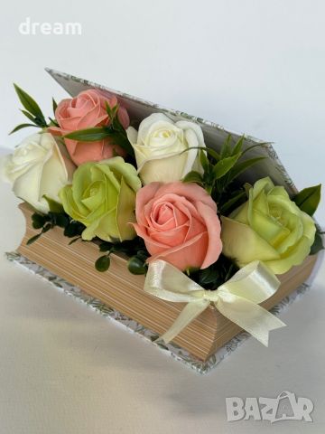 Букет от сапунени рози , снимка 14 - Декорация за дома - 40275710