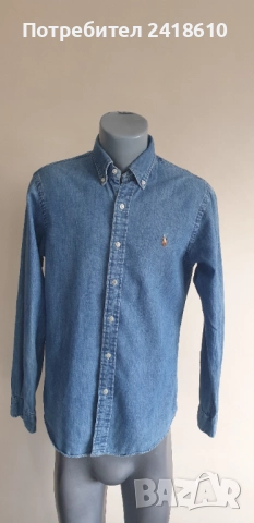 POLO Ralph Lauren Slim Fit Cotton Mens Size M ОРИГИНАЛ! Мъжка Дънкова Риза!, снимка 4 - Ризи - 52335034