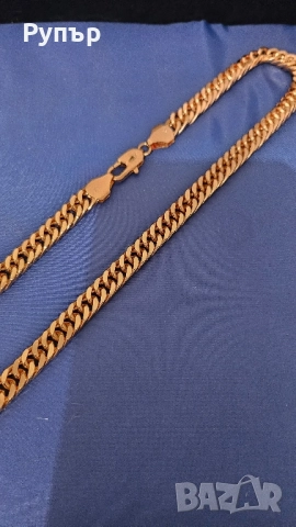 Позлатен ланец, снимка 2 - Колиета, медальони, синджири - 52124643