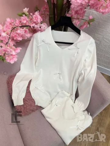 Блуза LFS Ribbons White  , снимка 2 - Блузи с дълъг ръкав и пуловери - 50437580
