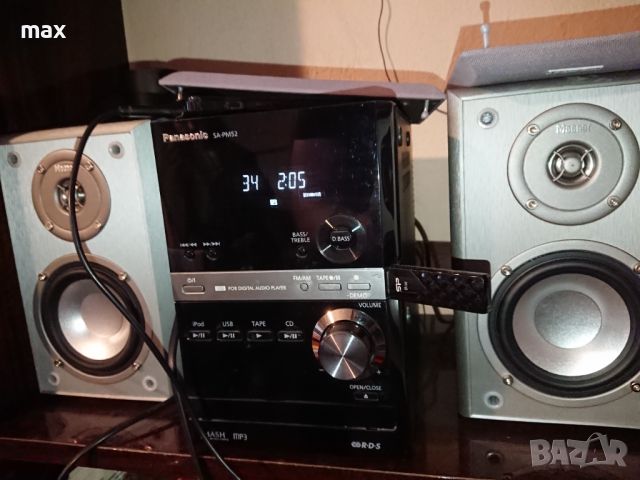 panasonic sa-pm52 аудио система c качествени тонколони на магнат .Всичко работи!