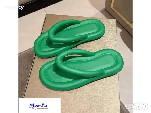 Зелени дамски джапанки 