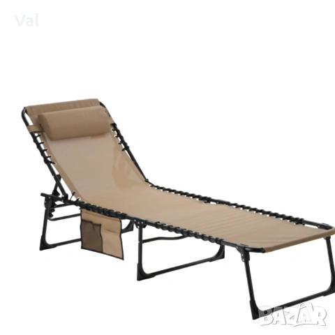 Сгъваем градински шезлонг - легло с джоб - пълен релакс и комфорт, снимка 8 - Градински мебели, декорация  - 53823016