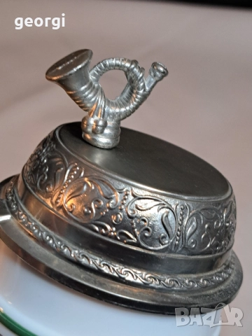 колекционерска немска музикална халба за бира с калаен похлупак 29/1, снимка 8 - Антикварни и старинни предмети - 52035883