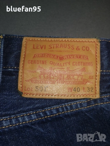 Оригинални тъмносини мъжки дънки Levi Strauss, снимка 3 - Дънки - 53954495