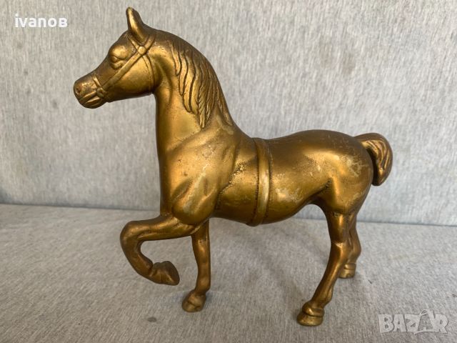 месингова статуетка на кон , снимка 2 - Статуетки - 45700068