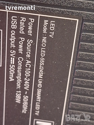 T-con Board PT550GT06-A DCBDI-H268H 01 за 55-инчов телевизор NEO Модел LED-55SJ24SM UHD SMART , с ди, снимка 5 - Части и Платки - 52245318