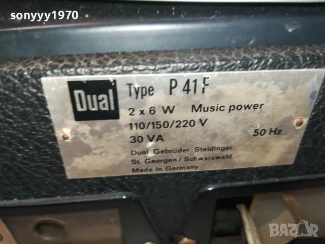 DUAL P41F/DUAL 1010-ГРАМОФОН С УСИЛВАТЕЛ ВНОС SWISS 0501251700, снимка 13 - Грамофони - 48559131