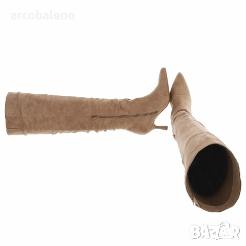 Дамски велурени ботуши над коляното, 3цвята , снимка 9 - Дамски ботуши - 52136981