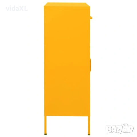 vidaXL Шкаф за съхранение, горчица, 80х35х101,5 см, снимка 2 - Шкафове - 53798813