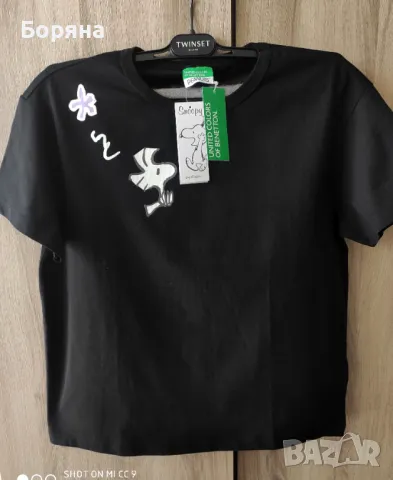 Benetton нова с етикет тениска Snoopy