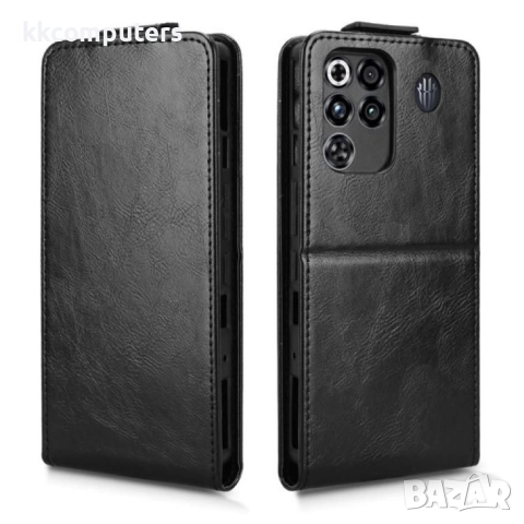 Кожен флип калъф за ZTE nubia RedMagic 11 Pro 5G / 11 Pro+ 5G- Стенд и Холдер за Карти, вкл. Протект, снимка 5 - Калъфи, кейсове - 52482773