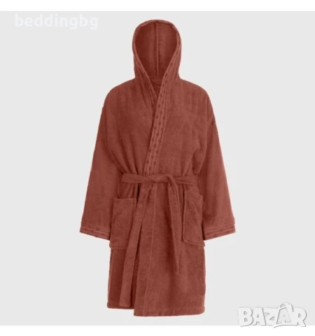 #Халат за баня с качулка ТЕЯ – 100% памук, 400 г/м² , снимка 3 - Хавлиени кърпи - 51313671