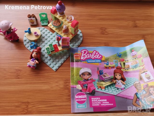 Конструктор Mattel Mega Construx Barbie Пекарна, 76 части, снимка 5 - Конструктори - 45078560