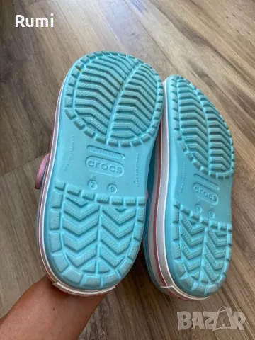 Оригинални светло сини чехли Crocs ! 37-38 н, снимка 8 - Чехли - 46828430