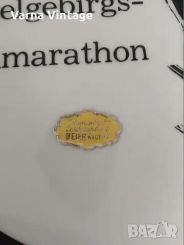 Колекционерска порцеланова чиния Ски маратон Fichtelgebirge 25 км. Wertarbeit Meier Kachel Германия, снимка 6 - Колекции - 49900901