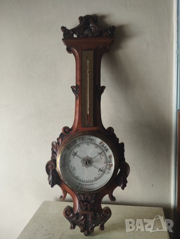 Стара метеостанция,термометър,барометър, снимка 1 - Други ценни предмети - 46218746