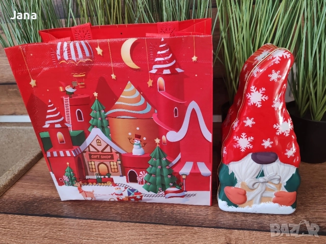 Комплект в метална кутия,, Коледен гном"