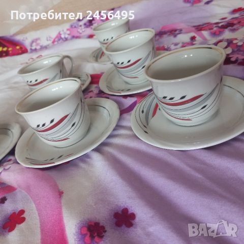 Български порцеланов сервиз за кафе-Разград. 12 части.нов., снимка 4 - Сервизи - 46086298