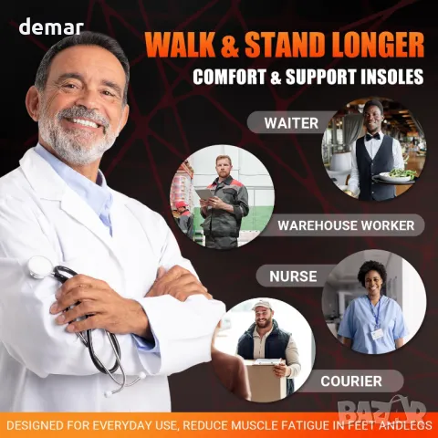 TOPSOLE Ортопедични Стелки, Подпомагащи Плантарния Фасциит, 35-36, снимка 6 - Други - 49789824