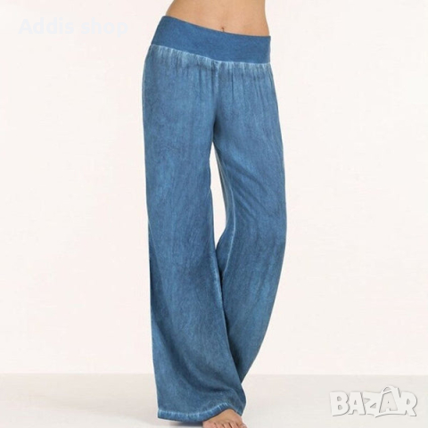 Дамски мек дънков панталон, 2цвята , снимка 2 - Панталони - 44993023