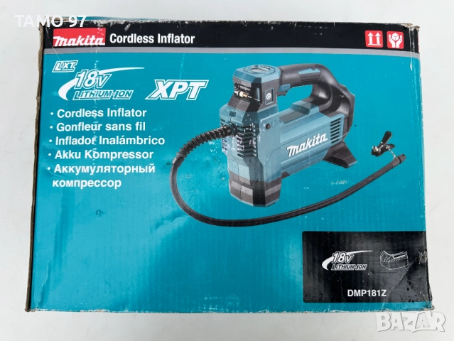 Makita DMP181 - Нов акумулаторен компресор 18V 3.0Ah 11.1бара, снимка 12 - Компресори - 52923999