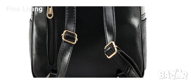 Комплект раница и 3 чантички / Цвят: Черен, снимка 3 - Раници - 52141551