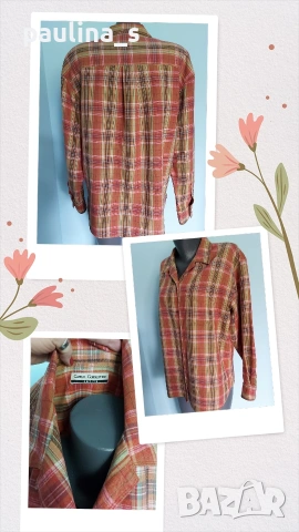 Два броя / Дамска маркова риза в каре / памук и лен, снимка 9 - Ризи - 36505846