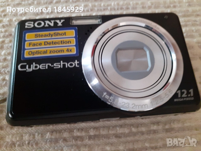 Фотоапарат  SONY 12.1 с аксесоари, снимка 2 - Фотоапарати - 53558596