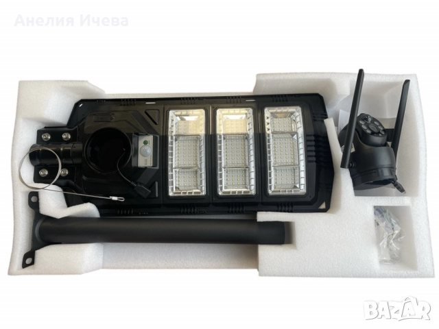 Интелигентна 2 в 1 улична соларна лампа с вградена 5MP камера – 1800W мощност, снимка 4 - Соларни лампи - 52013055