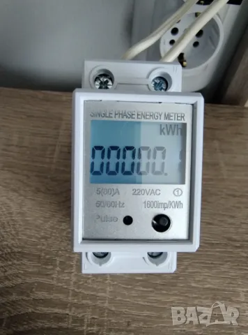 Монофазен електромер за DIN шина, 80A, 36мм, снимка 6 - Друга електроника - 49698517