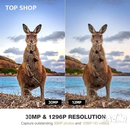 Нова WiFi камера за дива природа лов 30MP Bluetooth нощно виждане, снимка 4 - IP камери - 49970915