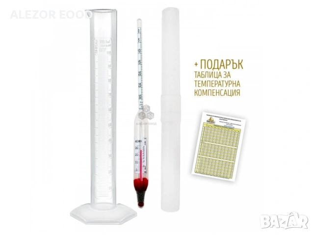 Захаромер С Колба, Вграден Термометър За Температурна Корекция, 0 До 30 %,   20200135