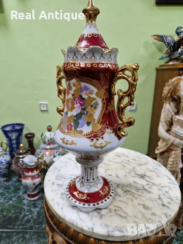 Много красива антикварна китайска порцеланова ваза , снимка 6 - Вази - 49685740