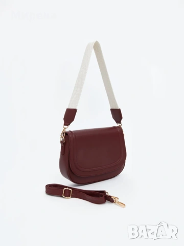 НОВА кожен чанта за рамо LC Waikiki цвят бордо, снимка 2 - Чанти - 53149190