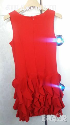 Ефектна червена рокля, снимка 5 - Рокли - 45814758