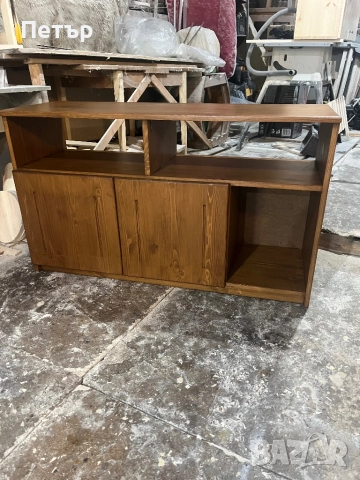 Тв шкаф от масив,чам, снимка 3 - Шкафове - 51551118