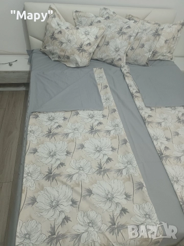 СПАЛЕН КОМПЛЕКТ памук 7 части, снимка 2 - Спално бельо - 52669747