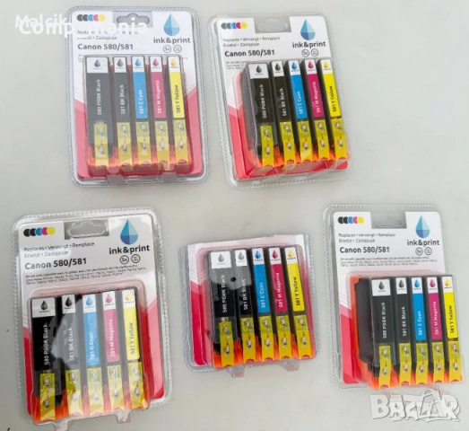 Мастило за принтер Canon PGI-580 /CLI-581, снимка 2 - Принтери, копири, скенери - 51984529