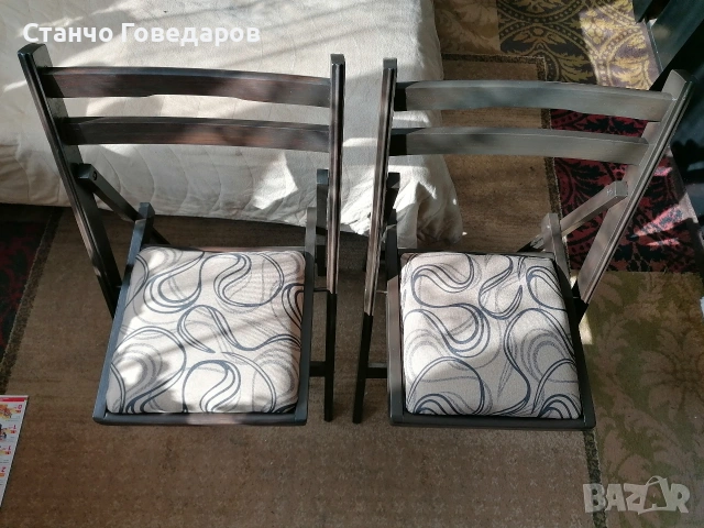 СГЪВАЕМИ СТОЛОВЕ ОТ МАСИВНО ЗДРАВО ДЪРВО, С ЦВЯТ-ПАЛИСАНДЪР В ОТЛИЧНО СЪСТОЯНИЕ ! , снимка 2 - Столове - 48363603